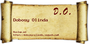 Dobosy Olinda névjegykártya